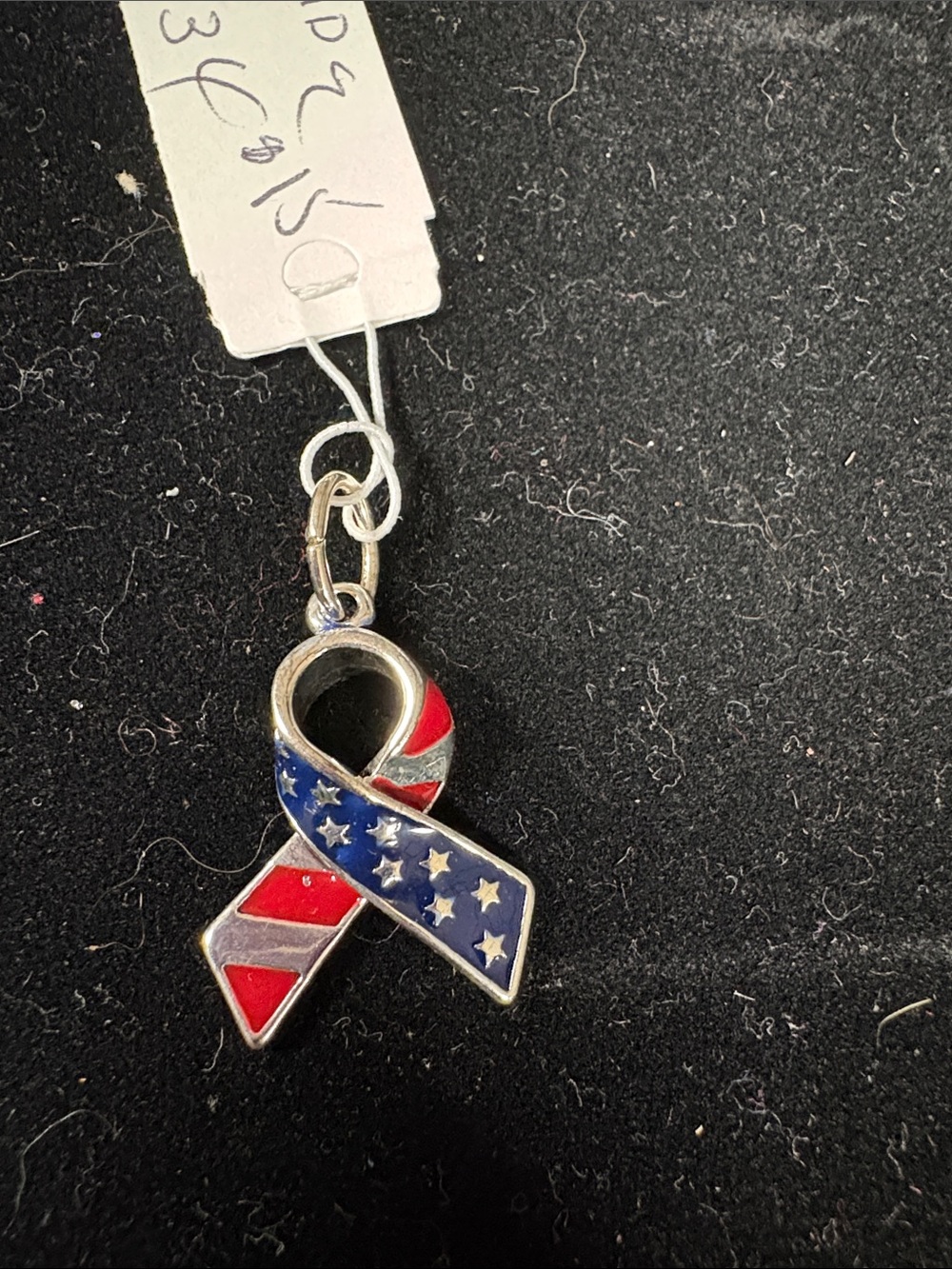 Premier Designs Enamel Ribbon Charm in Red, White & Blue